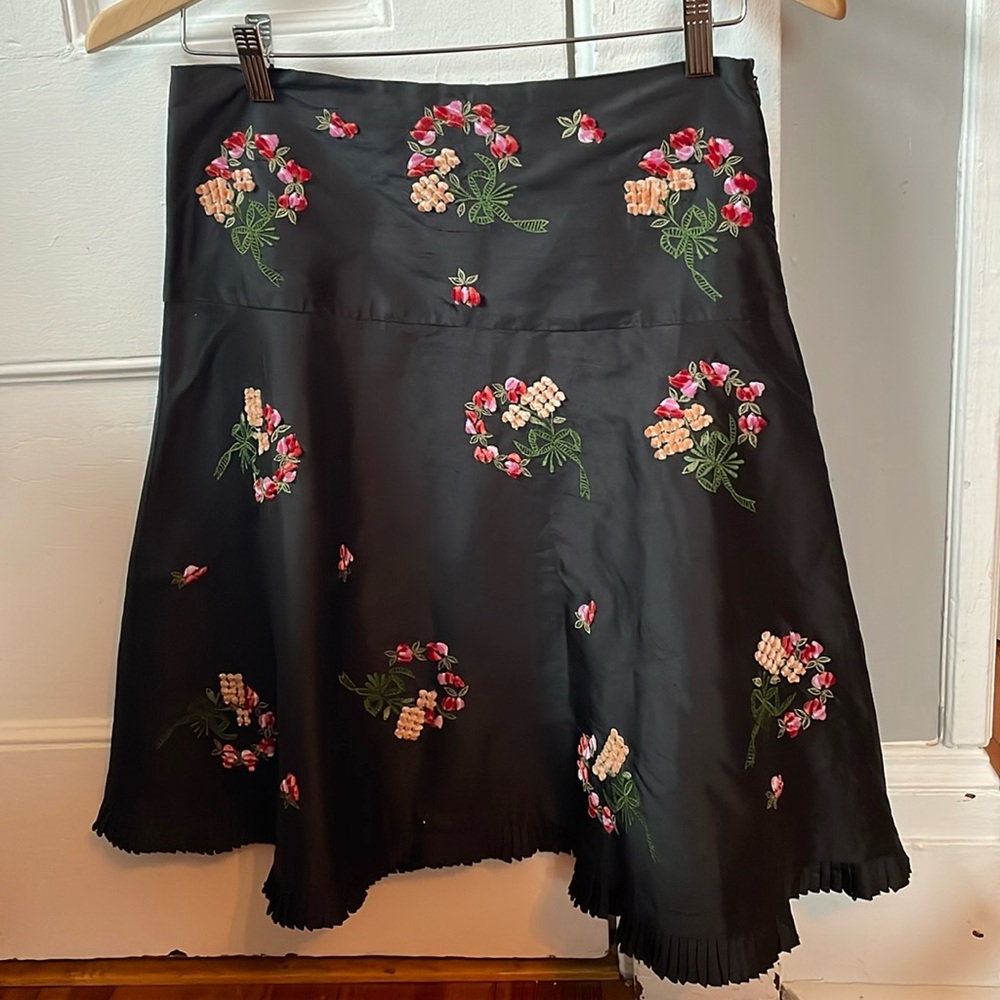 Raw silk A Line Sz 4 Odille skirt from Anthropologie